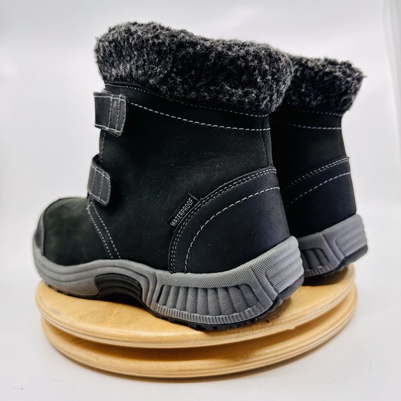 Orthofeet Florence Boots Women's 8.5 D Wide Black Gray Comfort Lined Boots NEW - Picture 6 of 8